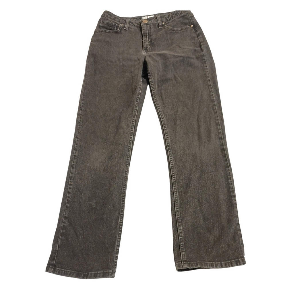 Riders by Lee Relaxed Fit Straight Leg Jeans Womens 8M Black 130C184 Denim